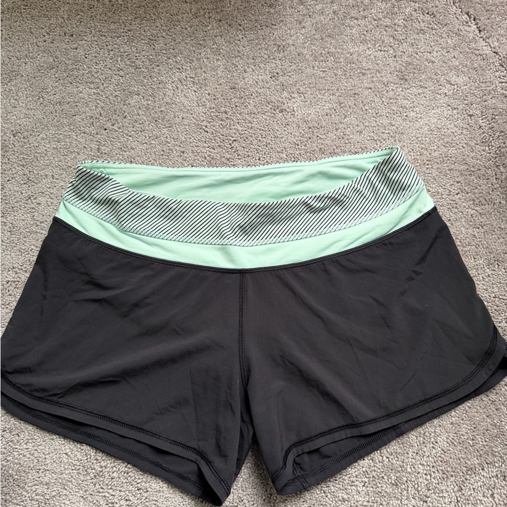 Lululemon Black and Mint Shorts